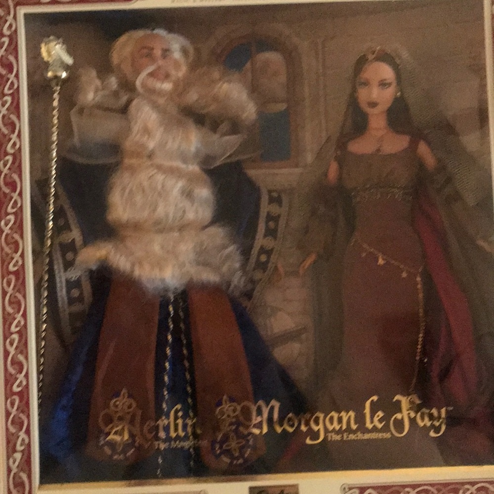 Collectors Merlin abs Morgan Barbie duo